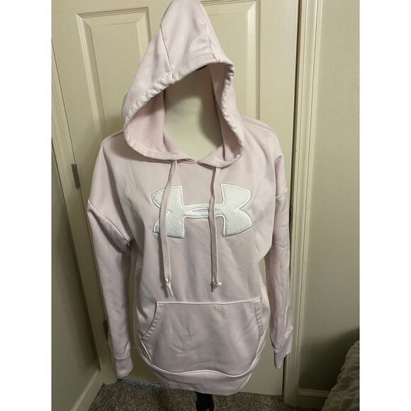Under Armour Pale Pink Coldgear Storm‎ Hoodie Women's Size Medium M - Picture 1 of 6